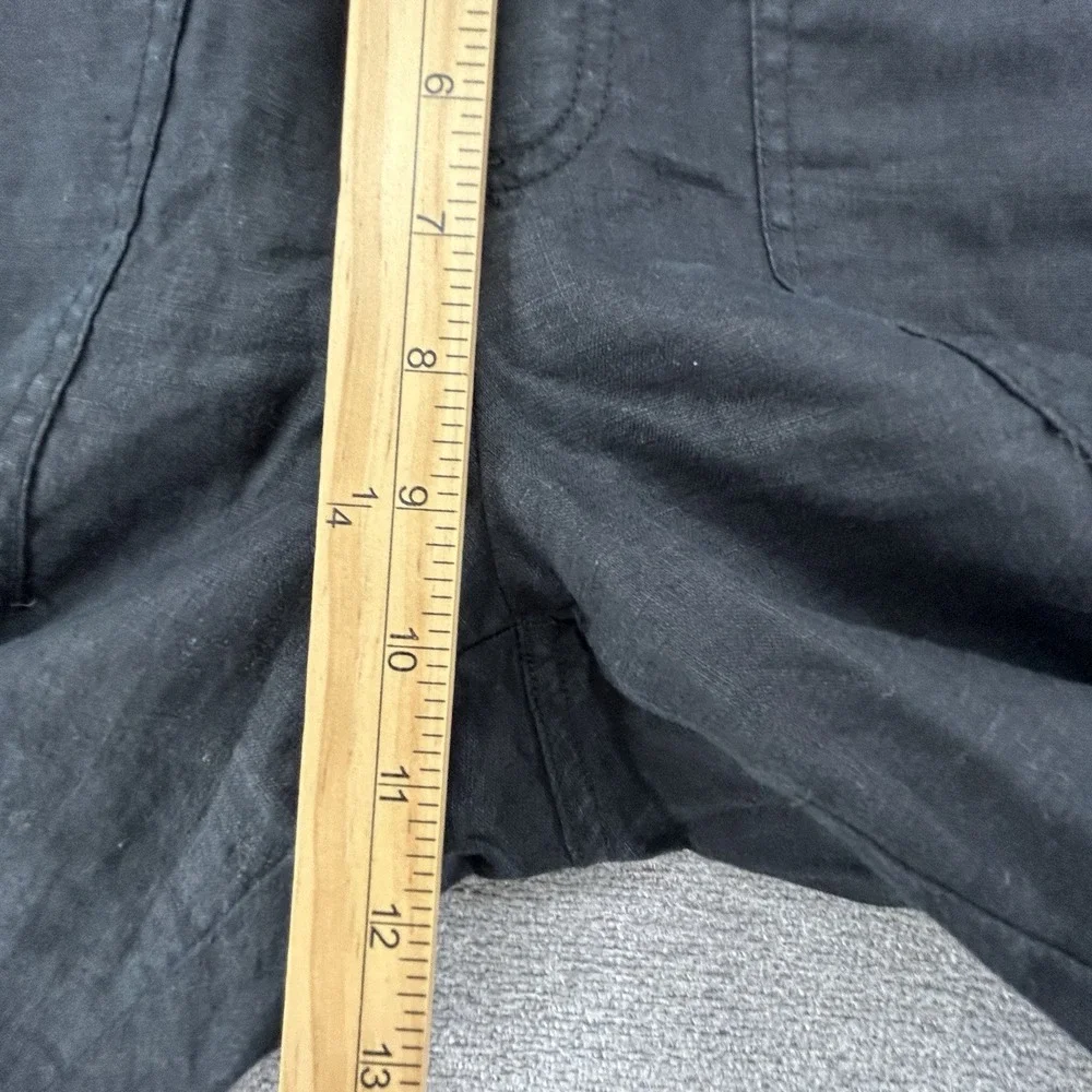 Athleta Cabo Linen Jogger Pants Women Size 6 Petite Black Activewear - Picture 7 of 10